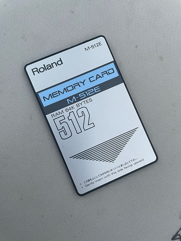 Roland Memory CARD M-512E RAM 64K Bytes Synthesizers and