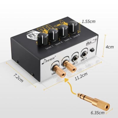 Headphone Amplifier Professional Ultra-Compact 4-Channel Stereo Headphone Amp Studio & Stage image 10