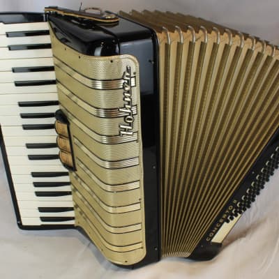 7324 - Black Hohner Concerto II Piano Accordion MM 34 72 image 1