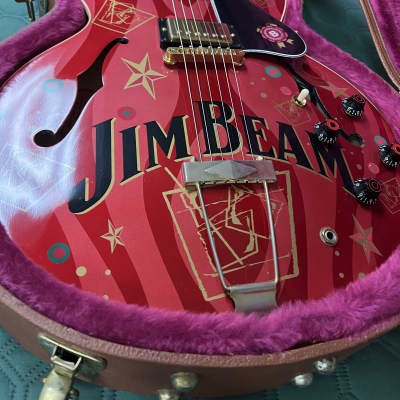 Gibson ES335 Jim Beam model only 18 produced. 1999 - Red Metallic and Graphics hand painted. image 3