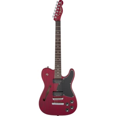 Fender Jim Adkins JA-90 Telecaster Thinline - Crimson Red Transparent image 4