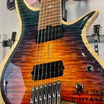 ViK Domineer H7ff "Blood Moon Surf" Multiscale Headless Electric Guitar w/ Case-Blood Moon Surf image 9