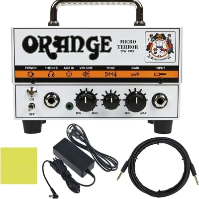 Orange PPC108 1x8” Closed-Back Speaker Cabinet Bundle with Orange MT20 Micro  Terror Amp Head