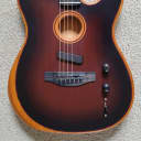 Fender American Acoustasonic Telecaster Guitar All Mahogany Bourbon Burst, Fender Gig Bag
