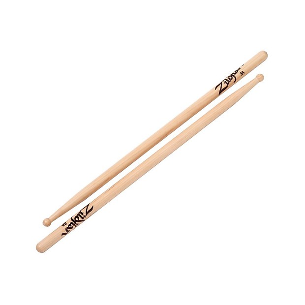 Zildjian 3AWN Hickory Series 3A Wood Tip Drum Sticks image 1