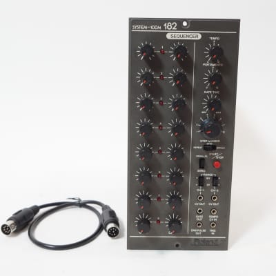 Roland SYSTEM-100M Model 182 Dual 8-Step Analog Sequencer Modular Synthesizer RARE w/ Cable