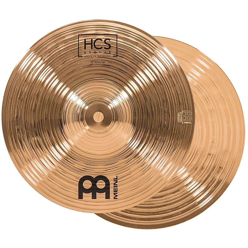 Meinl 10" HCS Bronze Hi-Hat Cymbals (Pair) image 1