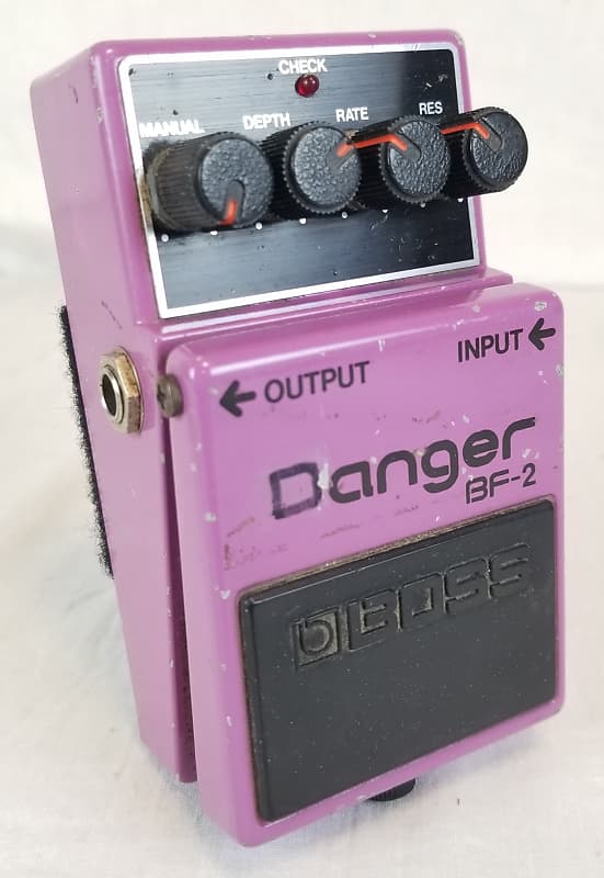 Boss Vintage BF-2 Flanger Pedal, Early 80's, Made In Japan, Black Label, SN  067400