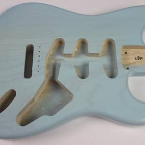 MJT Guitars Strat Body (Nitro Finish / Non-Relic) - Translucent Sonic Blue  - FREE SHIPPING!!! | Reverb