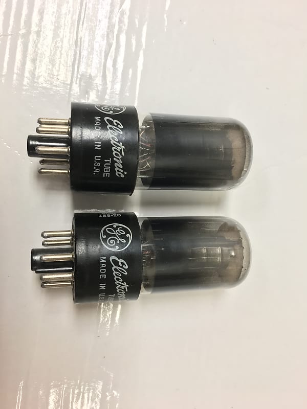 Pair Of Vintage GE 6v6gt Tubes, 6v6, Black Plate, Tested, | Reverb