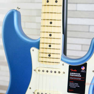 Fender American Performer Stratocaster Satin Lake Placid Blue 75th Anniversary image 3