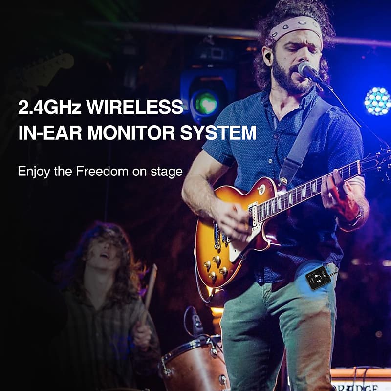 LEKATO Wireless in-Ear Monitor 2.4G Stereo Transmitter Receiver
