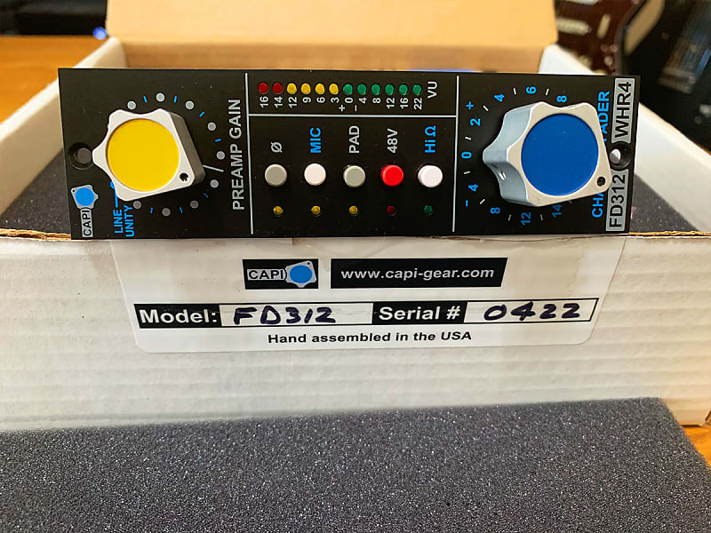 CAPI Heider FD312 API style preamp 500 series with Red Dot Reverb