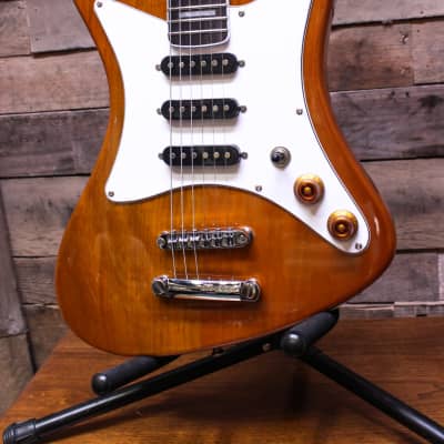 Goldfinch Painted Lady 8210 Mahogany Electric Guitar - New  *NOT related to DeMont Goldfinch*  Solid Mahogany body w/ gloss finish satin maple neck image 6