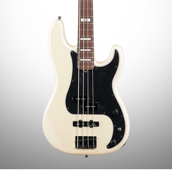Fender Duff McKagan Deluxe Precision Electric Bass, Rosewood Fingerboard (with Gig Bag), White Pearl image 1