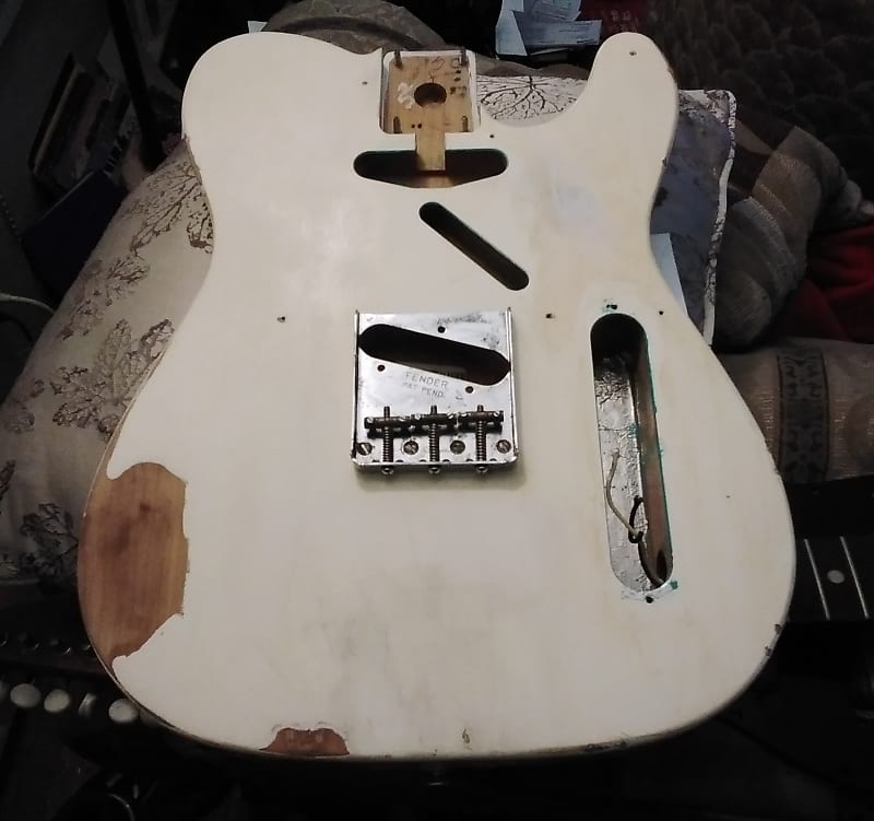 Fender Telecaster Replacement Body White " w/ Light Relic Reverb