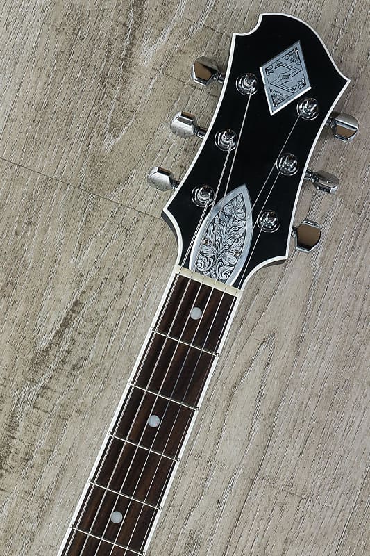 Zemaitis A24MF Antanus Metal Front Guitar, Black, Rosewood Board, Hardshell  Case