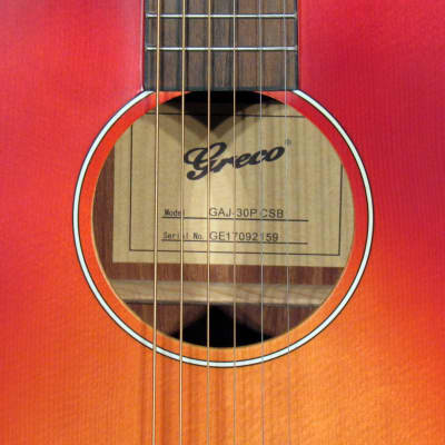 Greco GAJ-30 CSB Acoustic Electric Guitar - Cherry Sunburst | Reverb