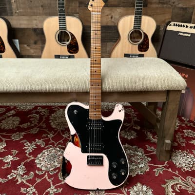 Friedman Vintage T Shell Pink Over 3 Tone Burst Electric Guitar - with Hard Case image 11
