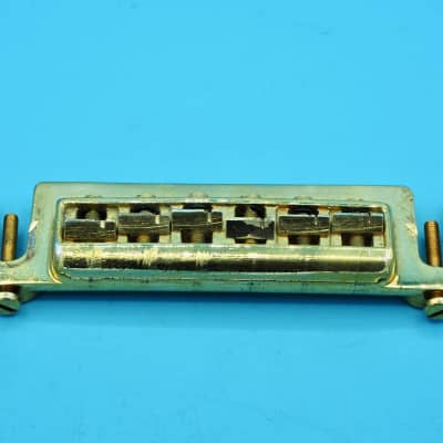 Leo Quan Badass Wraparound Bridge Intonatable Tailpiece Tune-o-Matic Aged Gold for Gibson, PRS image 2