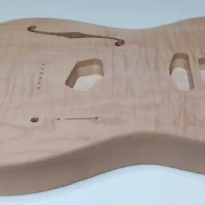 Shepard Custom Guitars  Telecaster Body Curly Maple Top On Ash Maple Ash 2022 Unfinished image 8