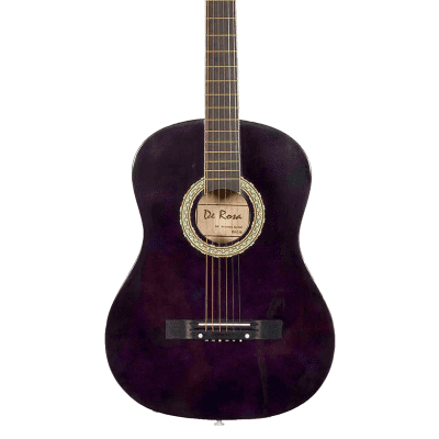 De Rosa DK3810R-DBP Kids Acoustic Guitar Outfit Dark Purple Banding w/Gig Bag, Pick, Strings & Pipe image 2