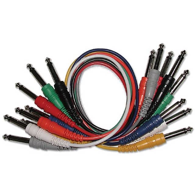 Hosa Patch Bay Cables, 8 x 3'  Long image 1