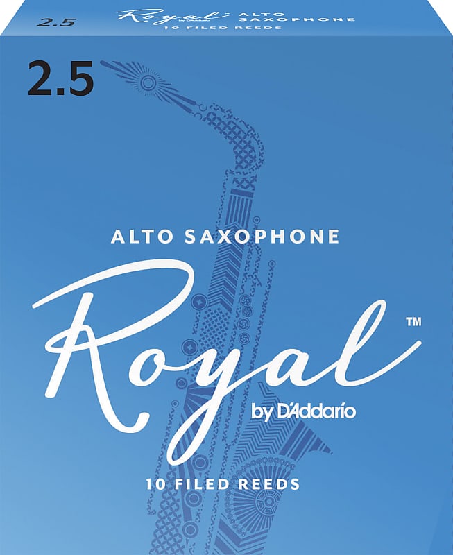 Royal Alto Saxophone Reeds - #2.5, 10 Box image 1