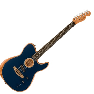 Used Fender American Acoustasonic Telecaster Steel Blue w/ Ebony FB image 1