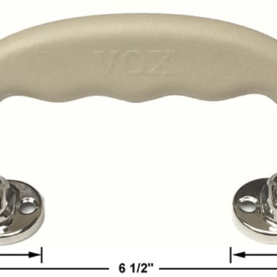 Vox Creme Swivel Handle with Chrome Plated Metal End Caps (No Screws) - Genuine Vox Spare Part image 2