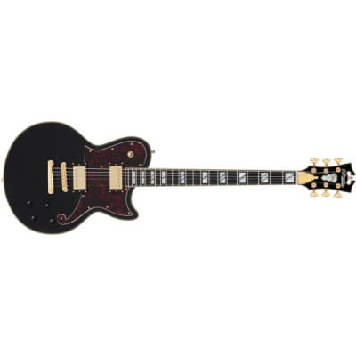 Deluxe Atlantic Solid Black 6-String RH Baritone Solidbody Electric Guitar w/ Case  DADBATLSBKGS image 23