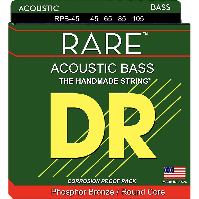 DR Strings RARE - Phosphor Bronze Acoustic Bass Strings: Medium 45-105 image 1