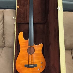 Carvin AC40F 4 String Fretless Semi Hollow Bass Guitar with