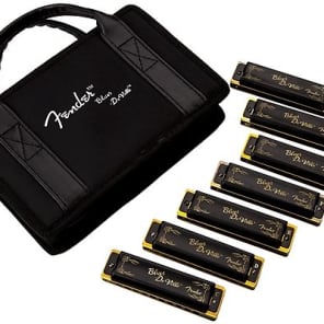 Fender Blues DeVille Harmonica, Pack of 7, with Case 2016