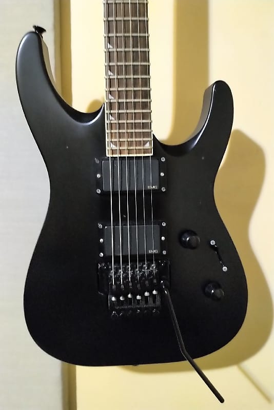 used Jackson Black Electric Guitar w EMG Pickups | Reverb