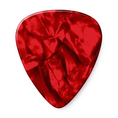 Dunlop 483R09HV Celluloid Red Pearloid Pick Heavy 72 Picks RED PEARLOID image 3