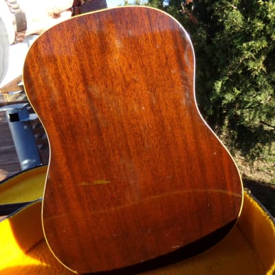 1965 Gibson J-45 - Cherry-red dark sunburst, fully original, good condition image 9