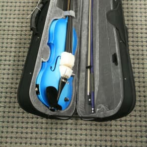 Barcus Berry BARAEVB2ND Light Blue 4/4 Acoustic Electric Violin B Stock w/ Case image 4