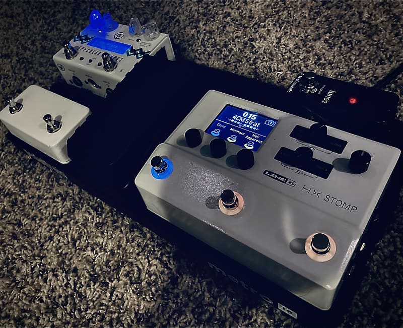 Loaded Pedalboard HX Stomp + Pedaltrain + One Spot + Reverb