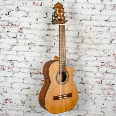 Ortega RQ39 Requinto Series Pro Small Scale Classical Acoustic Guitar, Natural w/ Bag x1016 (USED) image 4
