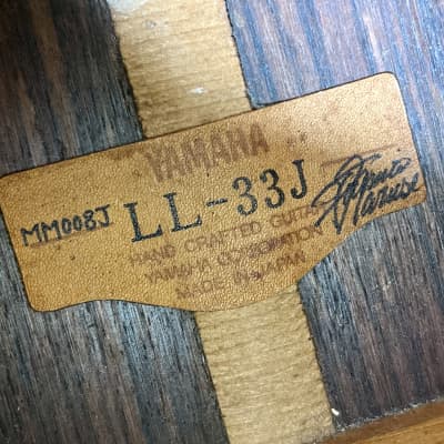 Yamaha  LL-33J acoustic guitar 1995 - Rosewood original vintage MIJ Japan luxury image 9