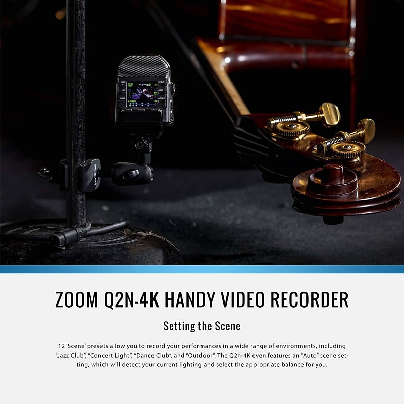 Zoom Q2n-4K Handy Digital Multitrack Video Recorder with 32GB, UHF Wireless  Lavalier Mic System, Headphones Pro Audio Set Accessory Bundle