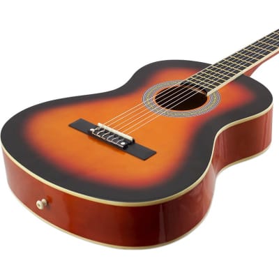 Tiger CLG2 Classical Guitar Starter Pack, 3/4 Size, Sunburst image 2