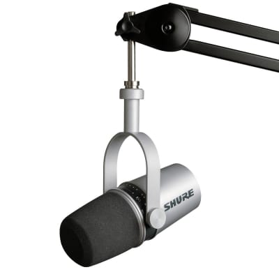Shure MV7 Dynamic Unidirectional Dual XLR/USB Podcasting Microphone, Silver image 10
