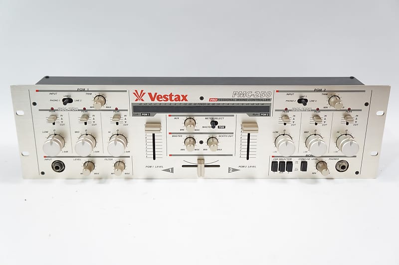 Vestax PMC-250 Professional DJ Mixer built-in DCR-1200 type Isolater EQ  Filter