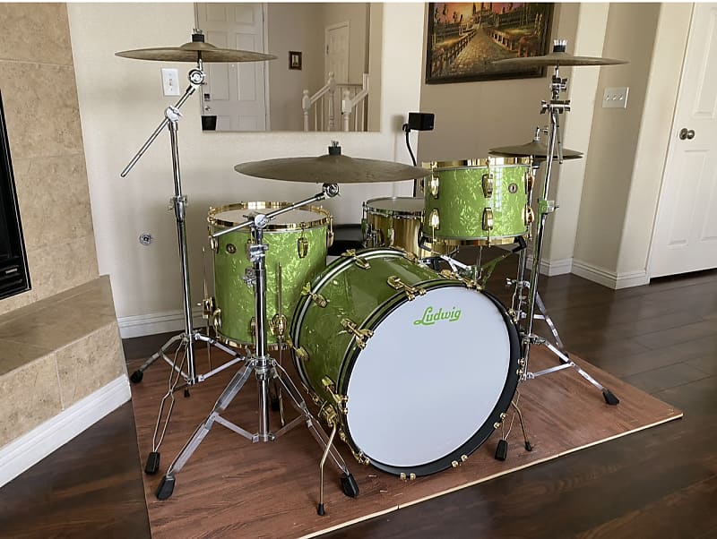 Ludwig 110th Anniversary Classic Maple Vintage Emerald Pearl 3pc 