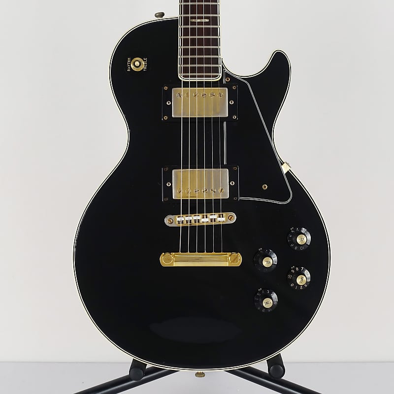Vintage 1970's Aria Les Paul Lawsuit Era Black Beauty Made In Japan MIJ with Hardshell Case image 1