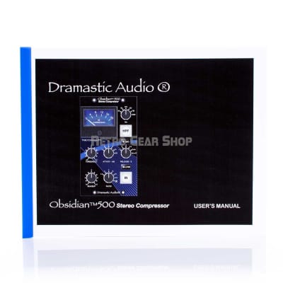 Dramastic Audio Obsidian 500 Series Stereo Bus Compressor SSL FX-G384 Style NEW w/ Warranty image 10