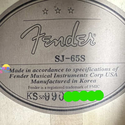Fender SJ-65 S 1999 Natural image 11