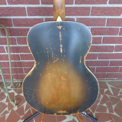 1930's Regal Archtop Guitar - Bacon & Day  Acoustic Electric - Unique Carved Spruce Top image 8